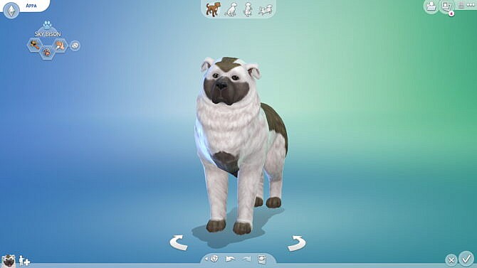 Appa from Avatar as dog by katie eevee at Mod The Sims 4