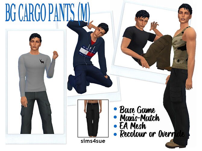 BG CARGO PANTS (M) at Sims4Sue