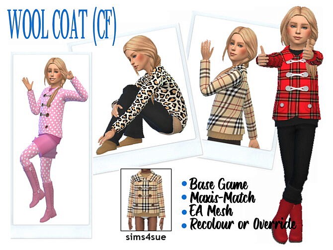 BG WOOL COAT (CF) at Sims4Sue