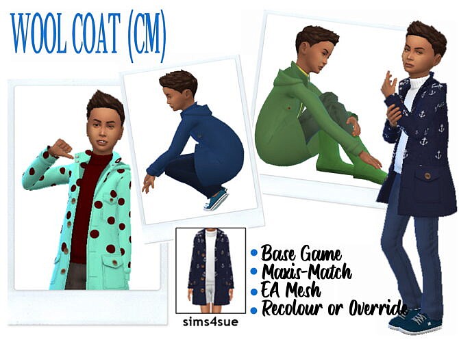 BG WOOL COAT (CM) at Sims4Sue