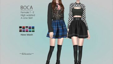 BOCA Mini Skirt by Helsoseira at TSR