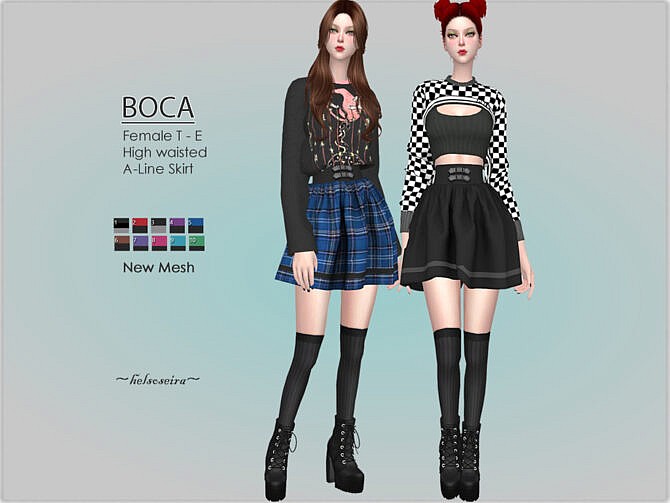 BOCA Mini Skirt by Helsoseira at TSR