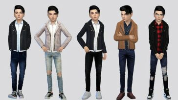 Bernardine Biker Jacket Boys by McLayneSims at TSR