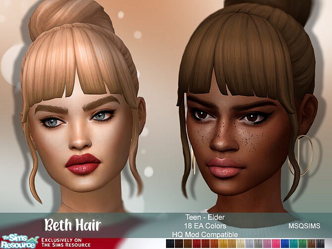 Beth Hair at MSQ Sims