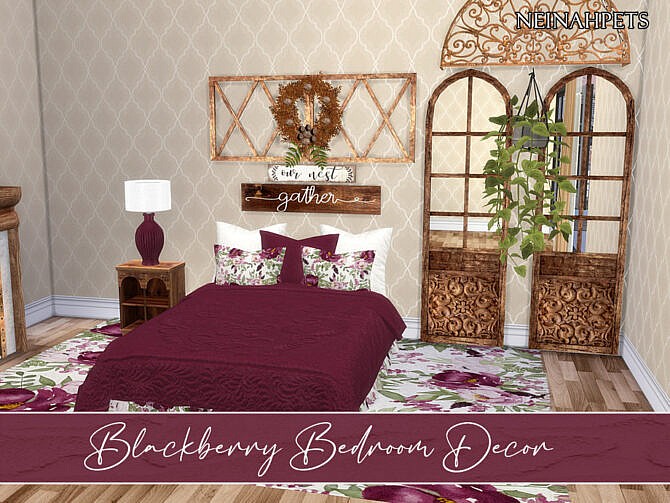 Blackberry Bedroom Decor by neinahpets at TSR