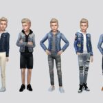 Bon Denim Hoodie Jacket Boys by McLayneSims at TSR