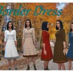 Border Dress at Birksches Sims Blog