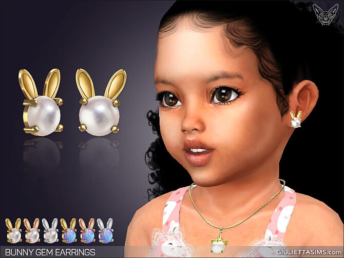 Bunny Gem Earrings For Toddlers at Giulietta