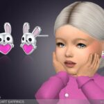 Bunny Heart Earrings For Toddlers by feyona at TSR