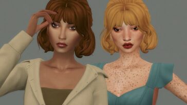 CLARISSE half bun hair with some loose strands at Candy Sims 4