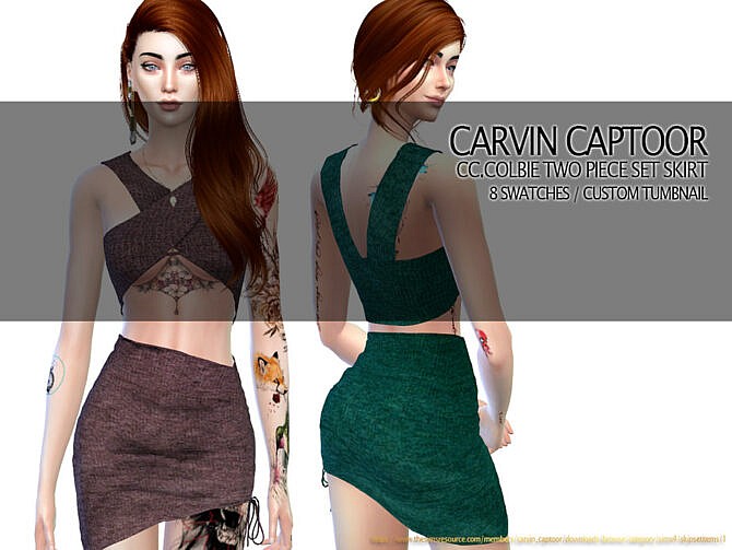 COLBIE TWO PIECE SET SKIRT by carvin captoor at TSR