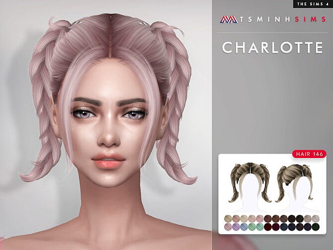 Charlotte Hair 146 by TsminhSims at TSR