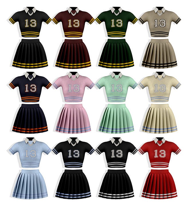 Cheer-up knit top & skirt FM at Bedisfull – iridescent
