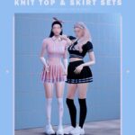 Cheer-up knit top & skirt FM at Bedisfull – iridescent