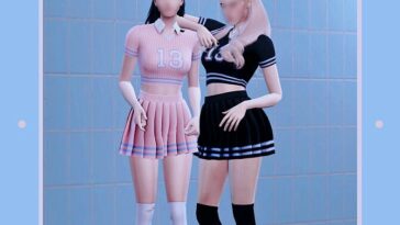 Cheer-up knit top & skirt FM at Bedisfull – iridescent