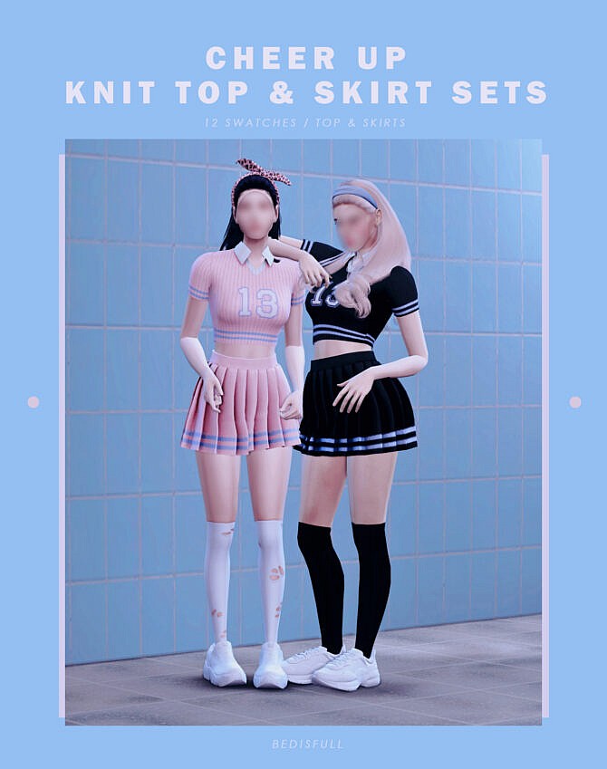 Cheer-up knit top & skirt FM at Bedisfull – iridescent