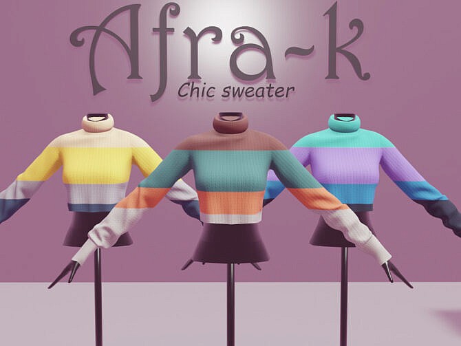 Chic winter sweater by akaysims at TSR
