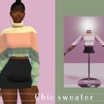 Chic winter sweater by akaysims at TSR