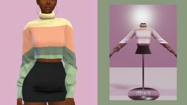 Chic winter sweater by akaysims at TSR