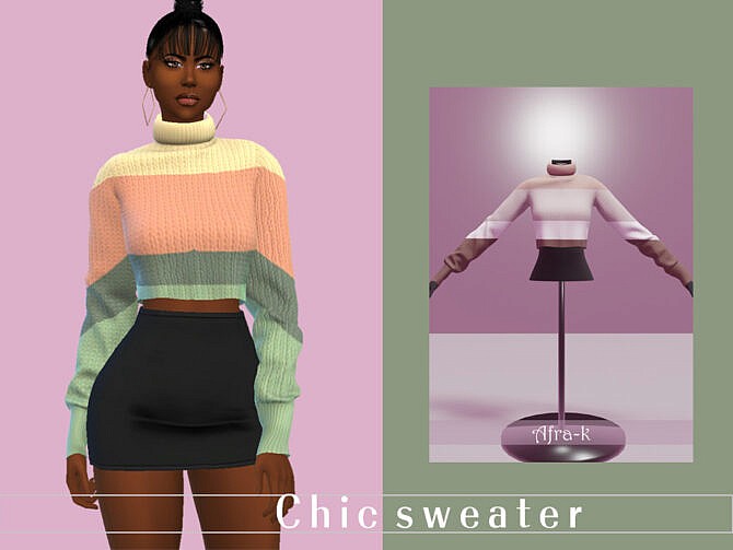 Chic winter sweater by akaysims at TSR