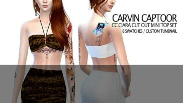 Ciara Cut Out Mini Top Set by carvin captoor at TSR