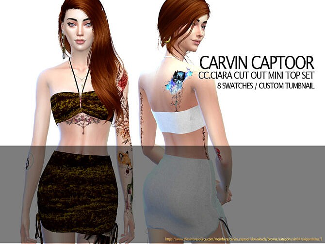 Ciara Cut Out Mini Top Set by carvin captoor at TSR