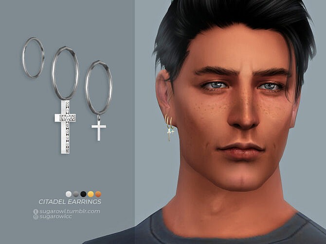 Citadel earrings Male version Right by sugar owl at TSR