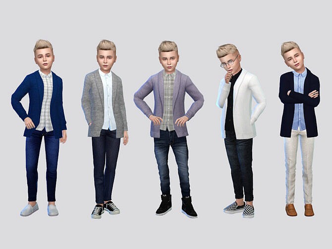 Cival Cardigan Shirt Boys by McLayneSims at TSR