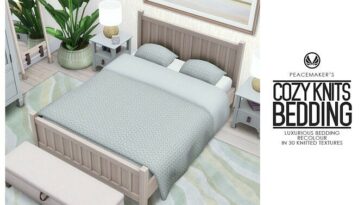 Cozy Knits Luxurious Bedding at Simsational Designs