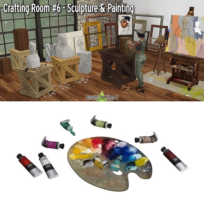 Crafting Room – Sculpture & Painting at Around the Sims 4
