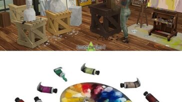 Crafting Room – Sculpture & Painting at Around the Sims 4