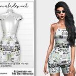 Cycling Jumpsuit with Lace-up Back MC180 by mermaladesimtr at TSR