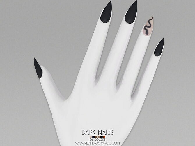 DARK NAILS at REDHEADSIMS