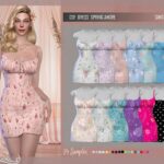 DSF DRESS SPRING AMORE by DanSimsFantasy at TSR