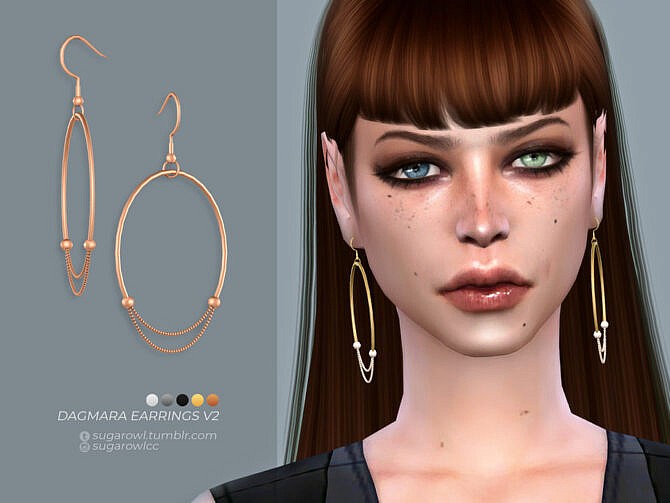 Dagmara earrings v2 by sugar owl at TSR