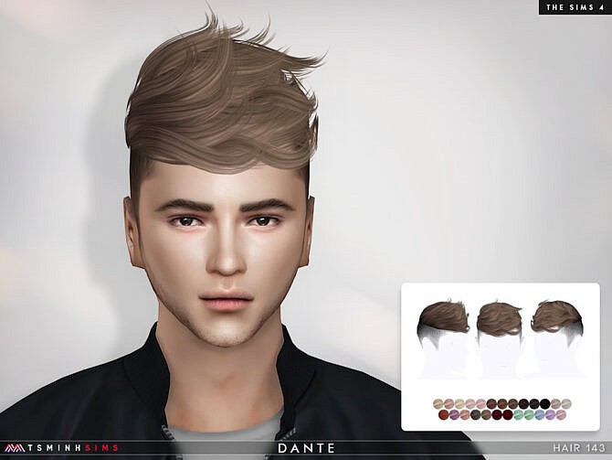 Dante Hair 143 by TsminhSims at TSR