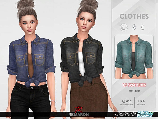 Denim Shirt 01 F by ReMaron at TSR