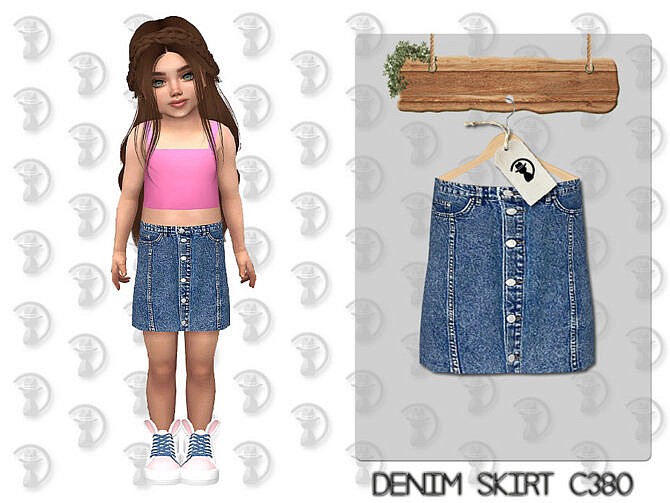 Denim Skirt C380 by turksimmer at TSR