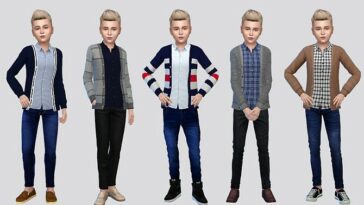 Dunne Casual Cardigan Boys by McLayneSims at TSR