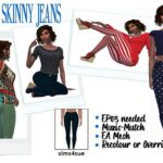 EP03 SKINNY JEANS at Sims4Sue