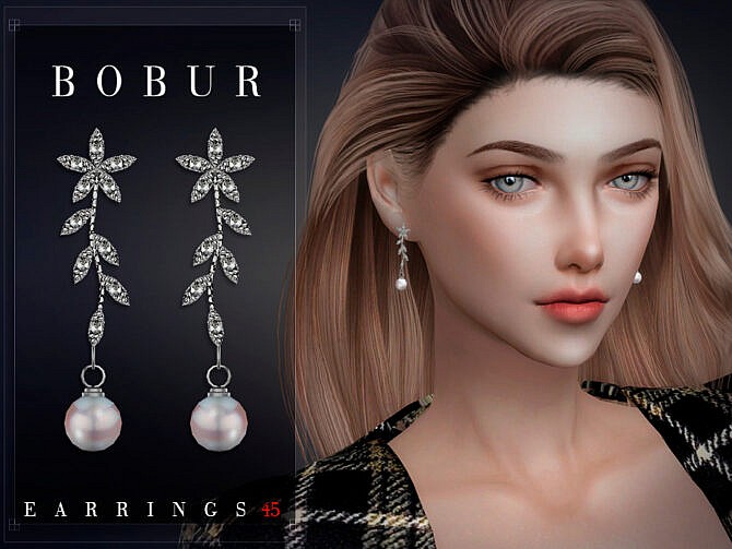 Earrings 45 by Bobur3 at TSR
