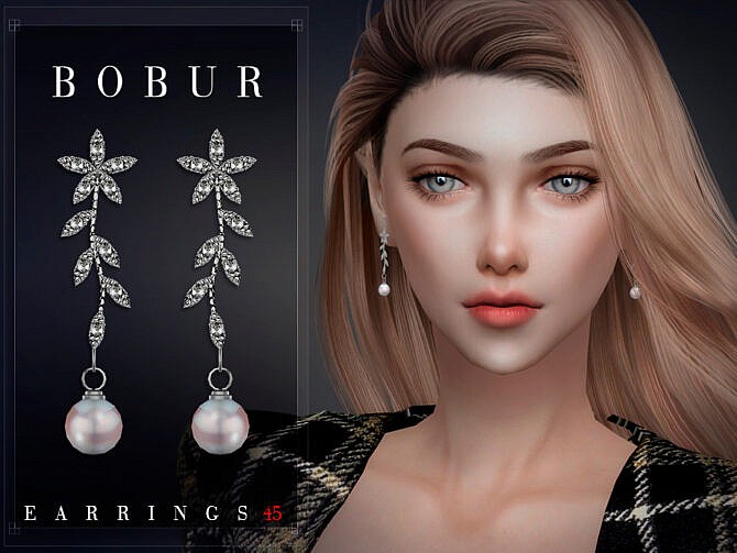 Earrings 45 by Bobur3 at TSR