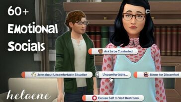 Emotional Socials by helaene at Mod The Sims 4