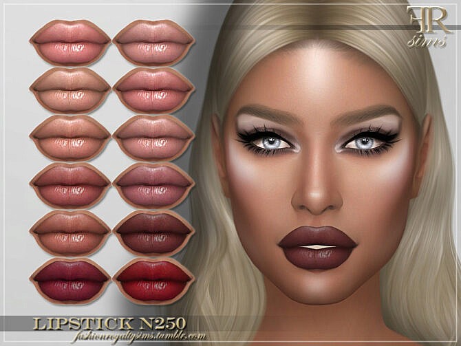 FRS Lipstick N250 by FashionRoyaltySims at TSR