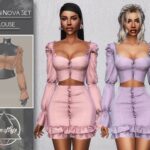 Fashion Nova Set (Blouse) by CAMUFLAJE at TSR