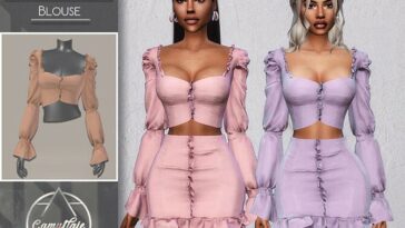 Fashion Nova Set (Blouse) by CAMUFLAJE at TSR