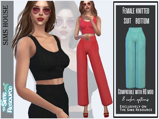 Female knitted suit bottom by Sims House at TSR