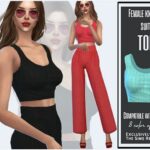 Female knitted suit top by Sims House at TSR