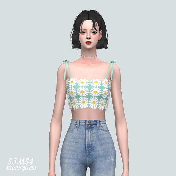 Flower Lace Crop Top A 7 at Marigold
