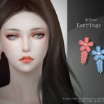 Flower earrings 2 by Arltos at TSR